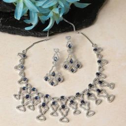 Zeneme Rhodium Plated Jewellery Set-image-56
