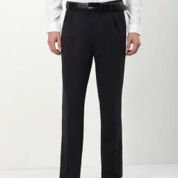 Showoff Navy Blue Cotton Regular Fit Trousers-image-23