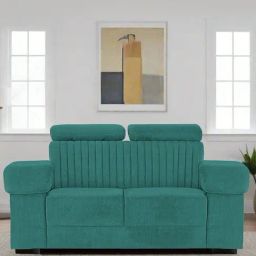 Febonic Sea Green Neem Wood Draco 2 Seater Sofa-image-31