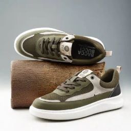 Bacca Bucci Men's VIBE-STEP Olive Green Casual Sneakers-image-7