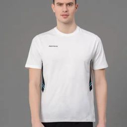 Red Tape White Cotton Regular Fit Colour Block Sports T-Shirt-image-53