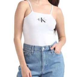 Calvin Klein Jeans Bright White Logo Slim Fit Top-image-94