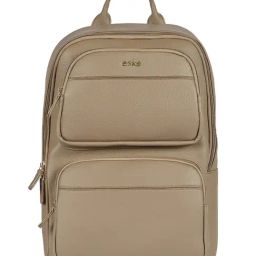 Eske Khaki Arthur Textured Large Laptop Backpack-14