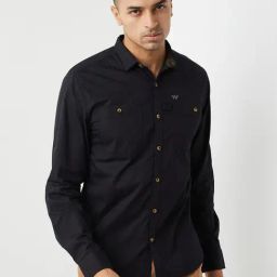 Wildcraft Black Cotton Regular Fit Shirt-image-49