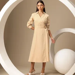 Chemistry Pure Cotton Belted Wrap Midi Dress-picture-16