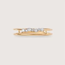Mia by Tanishq Sleek Splendor 14k Gold & Diamond Finger Ring for Women-image-51