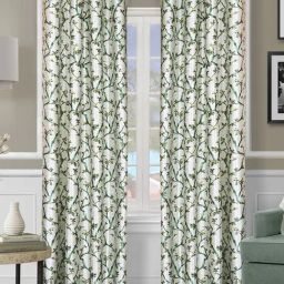 Romee White Polyester Floral Curtains and Sheers-39