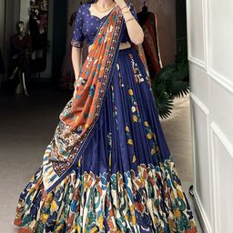 Aika Printed Ready to Wear Lehenga & Unstitched Blouse With Dupatta image 3