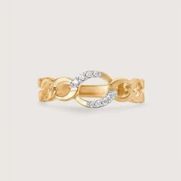 Mia by Tanishq Infinite Love 14k Gold & Diamond Ring for Women-image-61