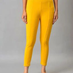 Aurelia Yellow Plain Leggings-image-82
