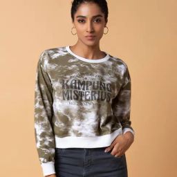SHOWOFF Olive Printed Sweatshirt-20