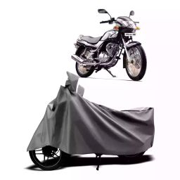 Auto Pearl Two Wheeler Cover with Bag for TVS Fiero F2, Silver-image-94