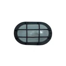 Fos Lighting Black Capsule Die Cast Aluminum Bulkhead - Capsule-Jali-BlackFrost-BH1-35