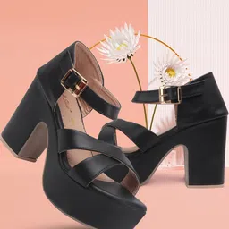 Smart & Sleek Women Synthetic Flatform Heels-picture-39