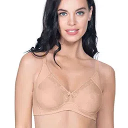 Amante Beige Non Wired Non Padded Full Coverage Bra-image-20
