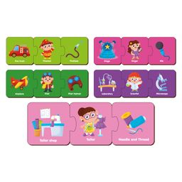 MiniLeaves Profession Matching Wooden Jigsaw Puzzle Series 2 Set of 5 - 3 Pieces each-71