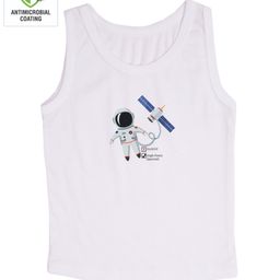 COCOON ORGANICS Sleeveless Astronaut Print Vest - White-image-99