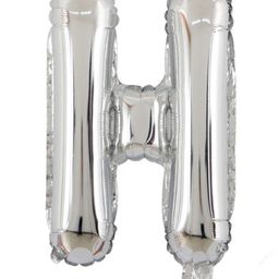 Bubble Trouble English Alphabet Letters Foil Letter Balloons for Party Decoration Letter H - Silver-image-56