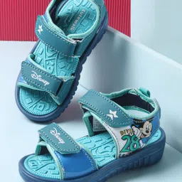 Cute Walk by Babyhug Disney Sandals with Velcro Closure Mickey Mouse Print - Navy Blue-picture-10
