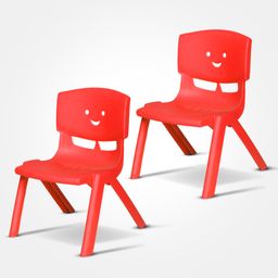 Toy Plus Kids Smiley Chair Set of 2 - Red-0