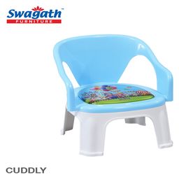 Swagath furniture Comfortable Kids Plastic Chair With Armrest (Finish color- Blue, Pre-assembled )-image-92