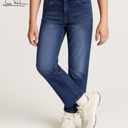 Arias Denim Full Length Washed Jeans With Stretch - Blue-image-33