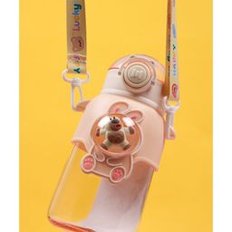 Luvlittle Round Straw Sipper with Carrying Strap Pink -650 ml image 2