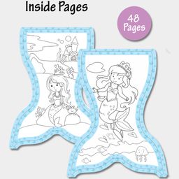 hellofriend books Hello Friend Books Shaped Colouring and Sticker Pad: Merkitten - Wire Bound Colouring Book with Stickers and Colour Pencils image 2