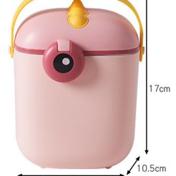 Comercio DINO PRINT 550Ml Baby Formula Dispenser with Scoop, Food grade PP Double Layer Anti-Leak Milk Powder Dispenser Container - Color & Design May Vary image 3