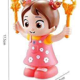 NEGOCIO Musical Singing Doll with Bump and Go, Walking, Singing & Dancing Doll Toy with Music & Flashing Lights for Gifting Kids and Toddlers- PACK OF 1- COLOR MAY VARY image 3