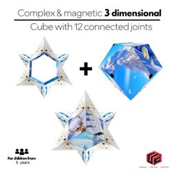 ADKD Educational Magnetic 3D Shape Shifting puzzle Cube for Kids- White image 5