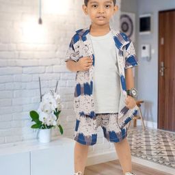 NEW GEN Boys Printed Short Sleeves Shirt with Shorts-image-54