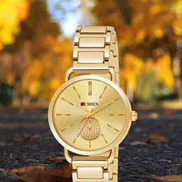 Curren Women Brass Embellished Dial Analogue Watch 3853-GGIX+JW-22&24-Gold-image-42