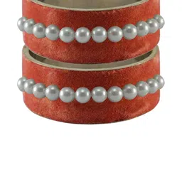 Vidhya Kangan Women Orange Bangle-image-88