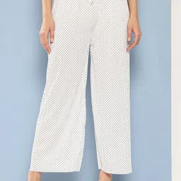 Aarika Girls Polka Dot Printed Flared Chambray Ethnic Palazzos-image-63