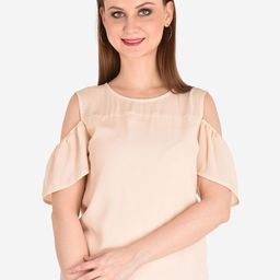 MISS HAUTE Cold-Shoulder Georgette Top-picture-11