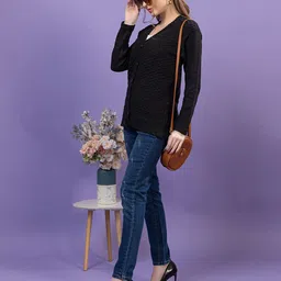Dadu Dayal Women Floral Woollen Cardigan-picture-19