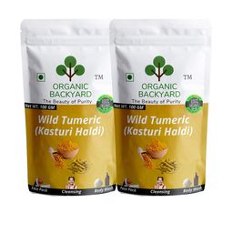 Organic Backyard Set Of 2100% Natural White Wild Turmeric Powder for Face Care- 100gm Each-22