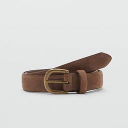 Mango Kids Boys Leather Belt With Suede Finish-image-34