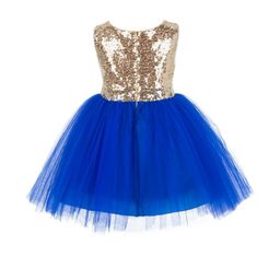 Shahina Fashion Girls Sequined Net Party Dress-picture-3