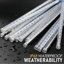 XERGY White Meteor Lights 8 Tube 192 LEDStringLights image 2