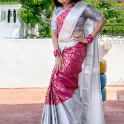 SHOP DROP Woven Design Zari Pure Silk Banarasi Saree-picture-46