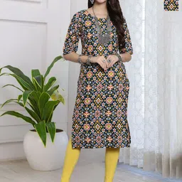 HERE&NOW Women Pack of 2 Chevron Printed Festive Straight Kurtas-picture-41