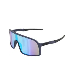 BAYBERRY Unisex Blue Lens & Black Square Sunglasses with-image-24