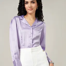 Annabelle by Pantaloons Women V-Neck Shirt Style Top-image-47