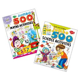 Sawan Activity Books Fun & Learn Jumbo 500 Series Maths & Science Set of 2 - English-13