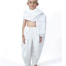 BookMyCostume Mahatma Gandhi Costume - White-image-3