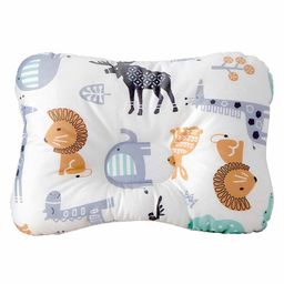 Elementary Premium Memory Foam Head Shaping Pillow Animal World Print - White-17
