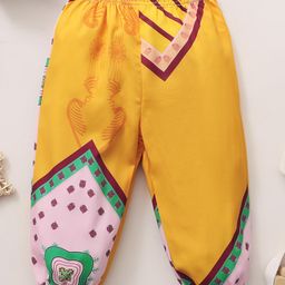 Kookie Kids Full Length Printed Lounge Pant - Yellow-image-64