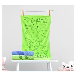 The Little Lookers 100% Cotton Large Printed Towel Set of 2 Green Blue - (Print May Vary)-54